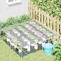 vidaXL Priehľadná plachta s očkami 2x2 m PVC