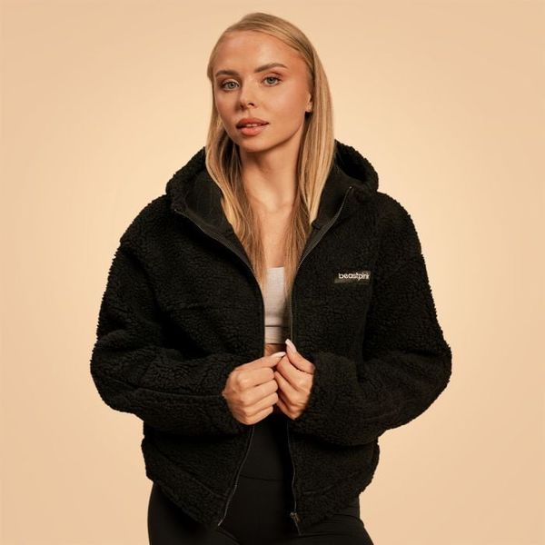 Dámska bunda Hoodie Bliss Black - BeastPink, veľkosť XS, veľkosť oblečenia XS