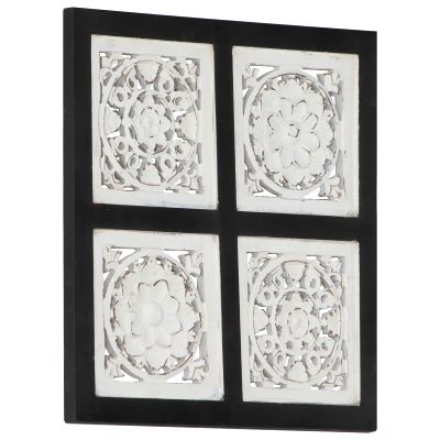 vidaXL Umenie dekorácia Čierna a biela 40 x 40 x 1,5 cm