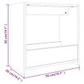 vidaXL Bočný stolík dymový dub 50x26x50 cm spracované drevo