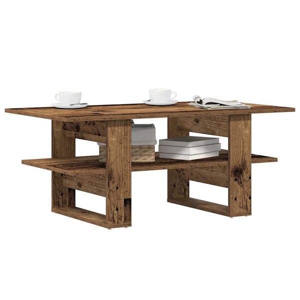 vidaXL Konferenčný stolík staré drevo 102x55x42 cm kompozitné drevo