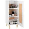vidaXL Komoda lesklá biela 34,5x34x90 cm spracované drevo