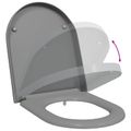 vidaXL WC sedadlo Sivá 49 x 36 x 4 cm Duroplast