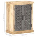 vidaXL Komoda s oceľovými dverami 60x35x75 cm mangový masív