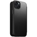 Puzdro Nomad Modern Leather Folio pre iPhone 15 Plus 6,7" čierne