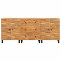 vidaXL Servírovacia skriňa 3 ks 60 x 33 x 75 cm Masívne mango drevo