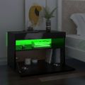 vidaXL TV skrinky s LED svetlami 2 ks lesklé čierne 60x35x40 cm