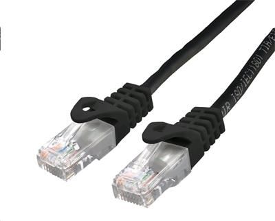 Kábel C-TECH patchcord Cat6, UTP, čierny, 1m