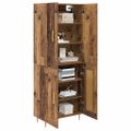 vidaXL Highboard Staré drevo 69,5 x 34 x 180 cm Kompozitné drevo
