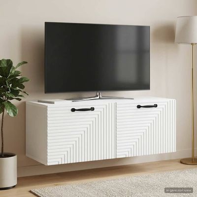 vidaXL Nástenná TV skrinka Biela 78,5 x 31 x 30 cm Kompozitné drevo