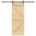 vidaXL Posuvné dvere NARVIK Prírodná a čierna 80 x 210 cm (213,5 cm)