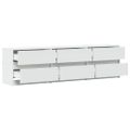 vidaXL TV stolík s LED biely 180x34x50 cm kompozitné drevo