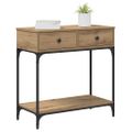 vidaXL Konzolový stôl dub artisan 75 x 34,5 x 75 cm Kompozitné drevo