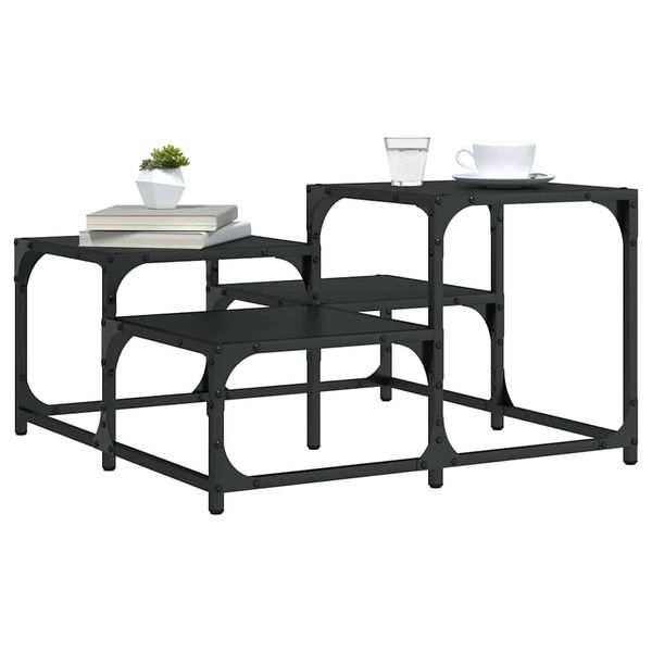 vidaXL Konferenčný stolík čierny 68x68x40 cm kompozitné drevo