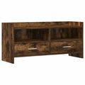 vidaXL TV skrinka 100 x 33 x 47 cm Dymový dub Kompozitné drevo