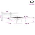 vidaXL Posteľný rám masívna borovica 200x200 cm medovo-hnedý