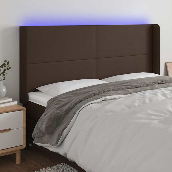 VidaXL Čelo postele hnedé 163x16x118/128 cm umelá koža