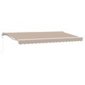 vidaXL Rám markízy Béžová 400 x 200 cm Polyester s PU povrchom