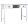 vidaXL Písací stôl biely 110x45x76 cm drevený