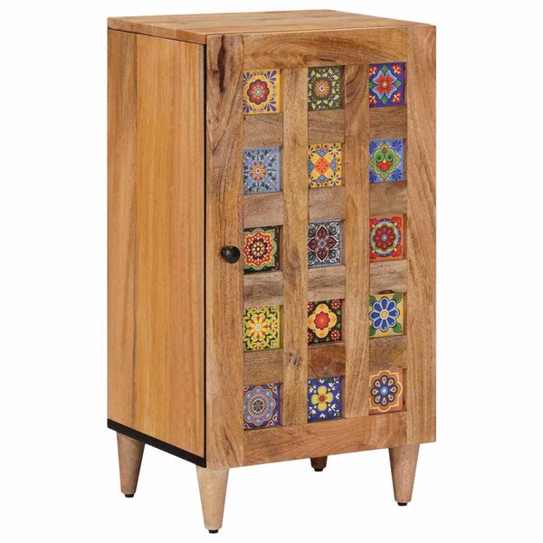 vidaXL Servírovacia skriňa s úložiskom Prírodná 40 x 33 x 75 cm