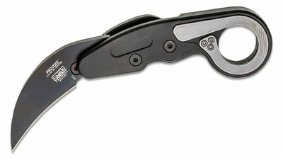 CRKT CR-4042 PROVOKE™ First Responder taktický nôž/karambit 6 cm, celočierna, hliník, titán, puzdro
