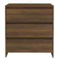 vidaXL Komoda hnedý dub 70x41x75 cm spracované drevo
