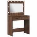 vidaXL Toaletný stolík Hnedý dub 78,5 x 41 x 135 cm Kompozitné drevo