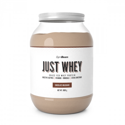 Just Whey Grass-Fed Protein – GymBeam, čokoládový milkshake, 1000 g