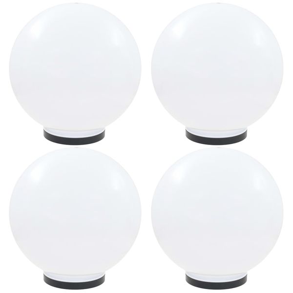 vidaXL LED lampy v tvare gule 4 ks 40 cm PMMA