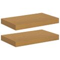 vidaXL Stenná polica Nástenná montáž 2 ks Béžová 40 x 23,5 x 3,8 cm