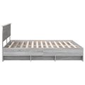 vidaXL Rám postele Sivý Sonoma 200 x 200 cm Kompozitné drevo