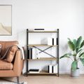 vidaXL Regál na knihy 80 x 30 x 120 cm Kompozitné drevo Remeselný dub