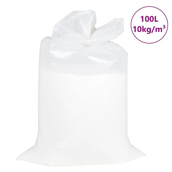 vidaXL Výplň do sedacích vakov EPS 100 L Biela 10 kg/m³