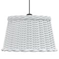 vidaXL Tienidlo na stropnú lampu biele Ø45x28 cm prútené