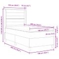 vidaXL Posteľ s pružinovým rámom s matracmi Krémová 100 x 200 cm látka
