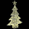vidaXL Vianočný stromček 100 LED Teplá biela 120 cm Akryl