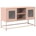 vidaXL TV skrinka ružová 100,5x39x60,5 cm oceľ