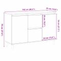 vidaXL Servírovacia skriňa Čierna 102 x 35 x 60 cm Kompozitné drevo