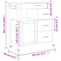 vidaXL Kuchynský vozík MONZA 84x40x88,5 cm medový vosk borovicový masív