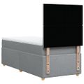 vidaXL Posteľný rám boxsping s matracom bledosivý 80x200 cm látka