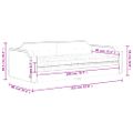 vidaXL Denná posteľ s matracom krémová 80x200 cm látka