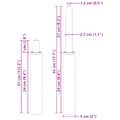 vidaXL Plynový valec kancelárskej stoličky Čierna 307-447 mm Železo