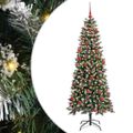 vidaXL Umelý vianočný stromček Zelená 180 cm PVC, plast a oceľ