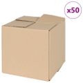 vidaXL Skladací box s úložiskom 50 ks Prírodná 20 x 20 x 20 cm Kartón