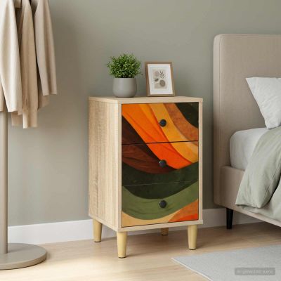 vidaXL Nočný stolík BONN Dub sonoma 36 x 33 x 60 cm Kompozitné drevo