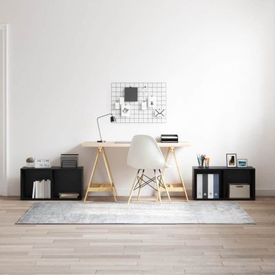 vidaXL Zostava TV skriniek Nástenný 2 pcs Čierny dub 72 x 35 x 36,5 cm