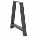 vidaXL Nohy k jedálenskému stolu v tvare A, 2 ks, antracitové, 80 x (72-73) cm, oceľ