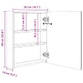 vidaXL LED kúpeľňová zrkadlová skrinka čierna 50x14x60 cm