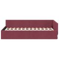 vidaXL Rohový rám postele Víno červené 80 cm x 200 cm látka