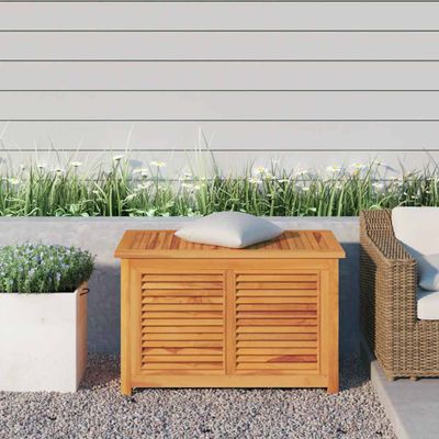 vidaXL Záhradný úložný box s vreckom 90x50x58 cm masívny teak